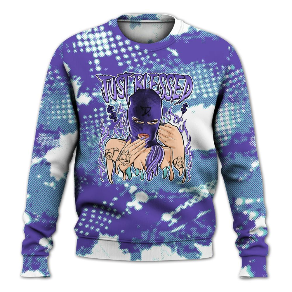 Sweatshirt To Match Low Hornets 1s - Blessed!! Smoke Dot All Over Print