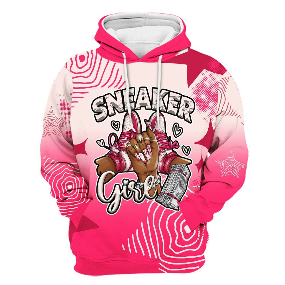 Hoodie To Match A'One Pink Aura - Sneakerz Girlz Unique Starz All Over Print