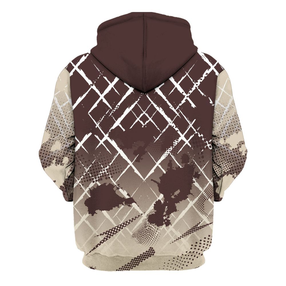 Hoodie To Match Burgundy Crush 3s - Halftone Stand Business Dripping All Over Print
