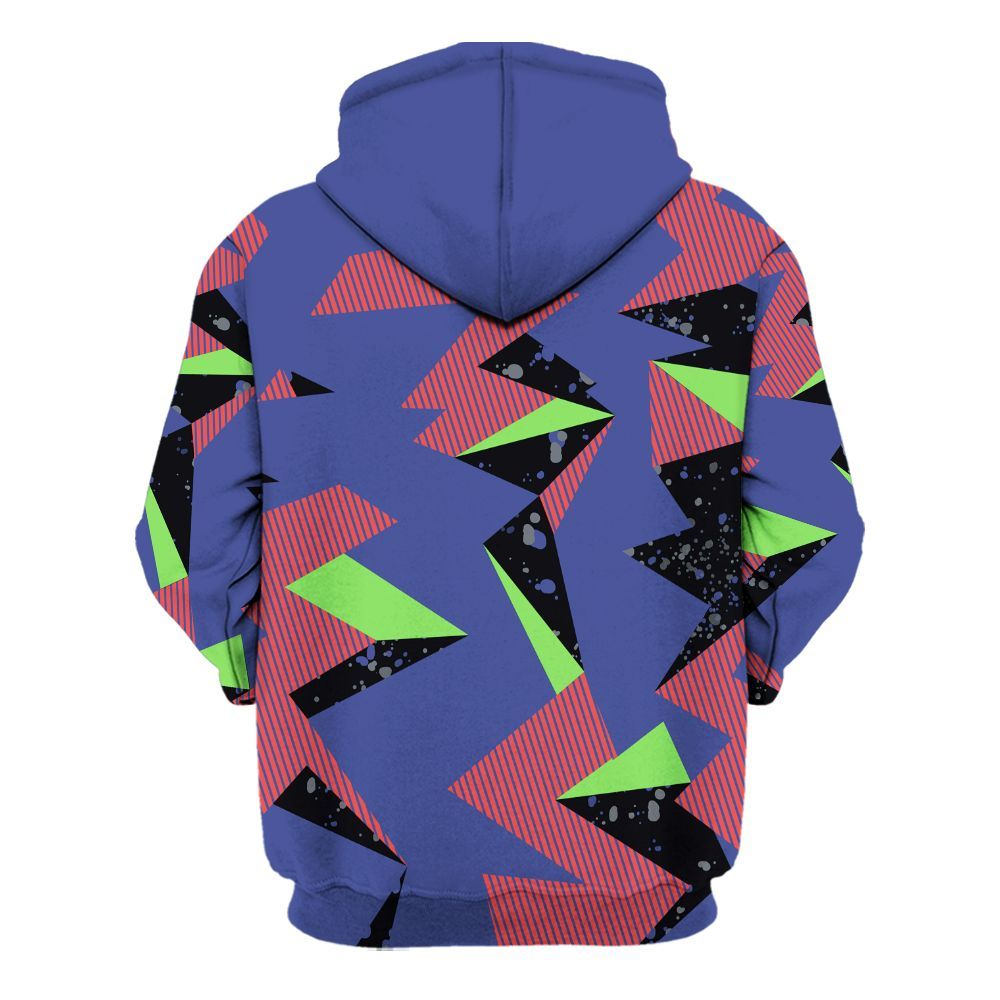 Hoodie To Match KD 4 Nerf - Geometric Camouflage Pattern All Over Print