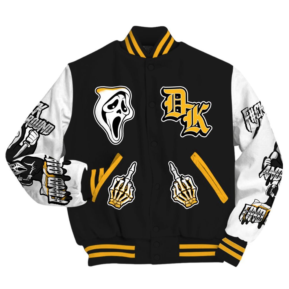 Varsity Jacket To Match White Taxi 12s - F#CK And Find Out Graphic All Over Print