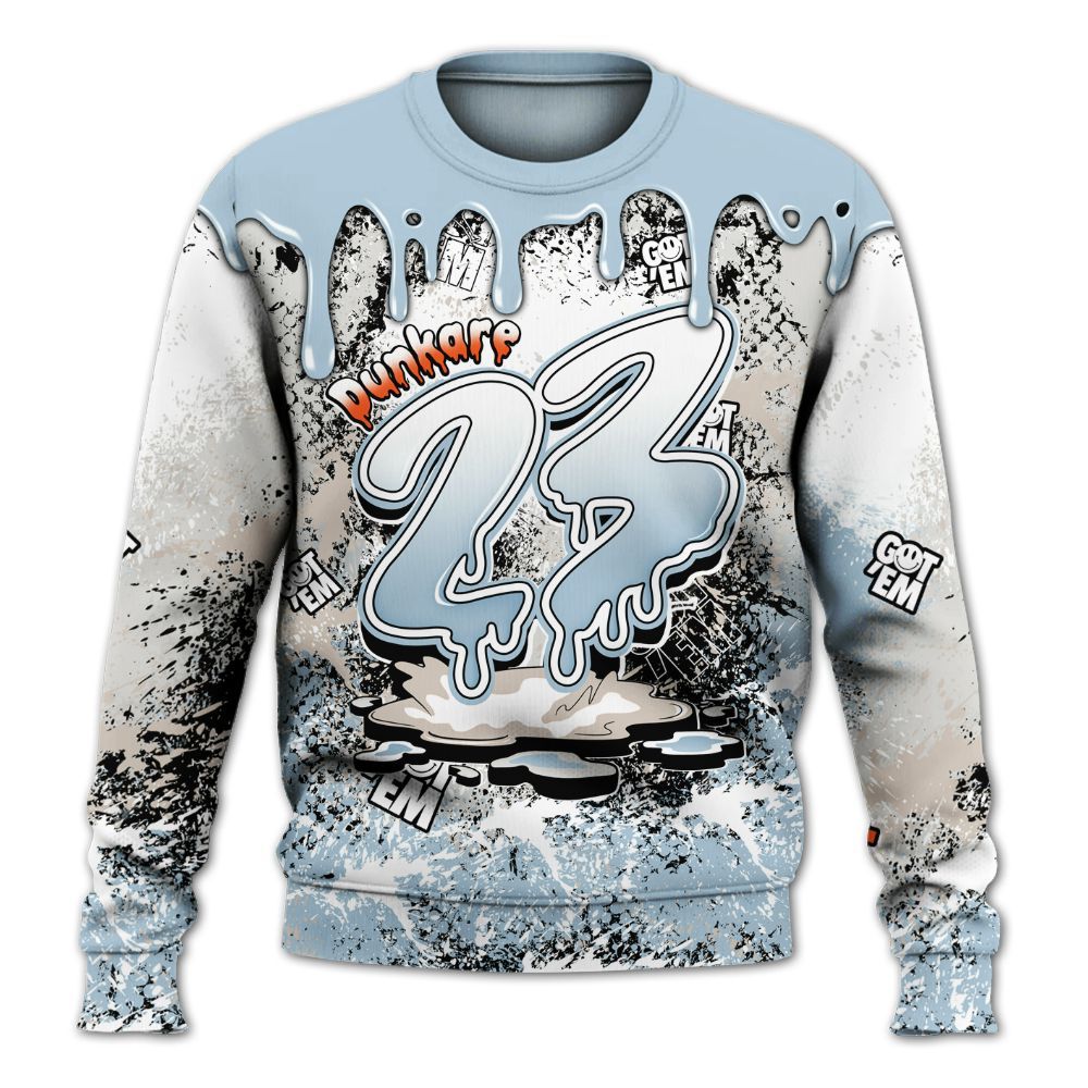 Sweatshirt To Match High OG Alaska 1s - Dripping 23 Drip All Over Print