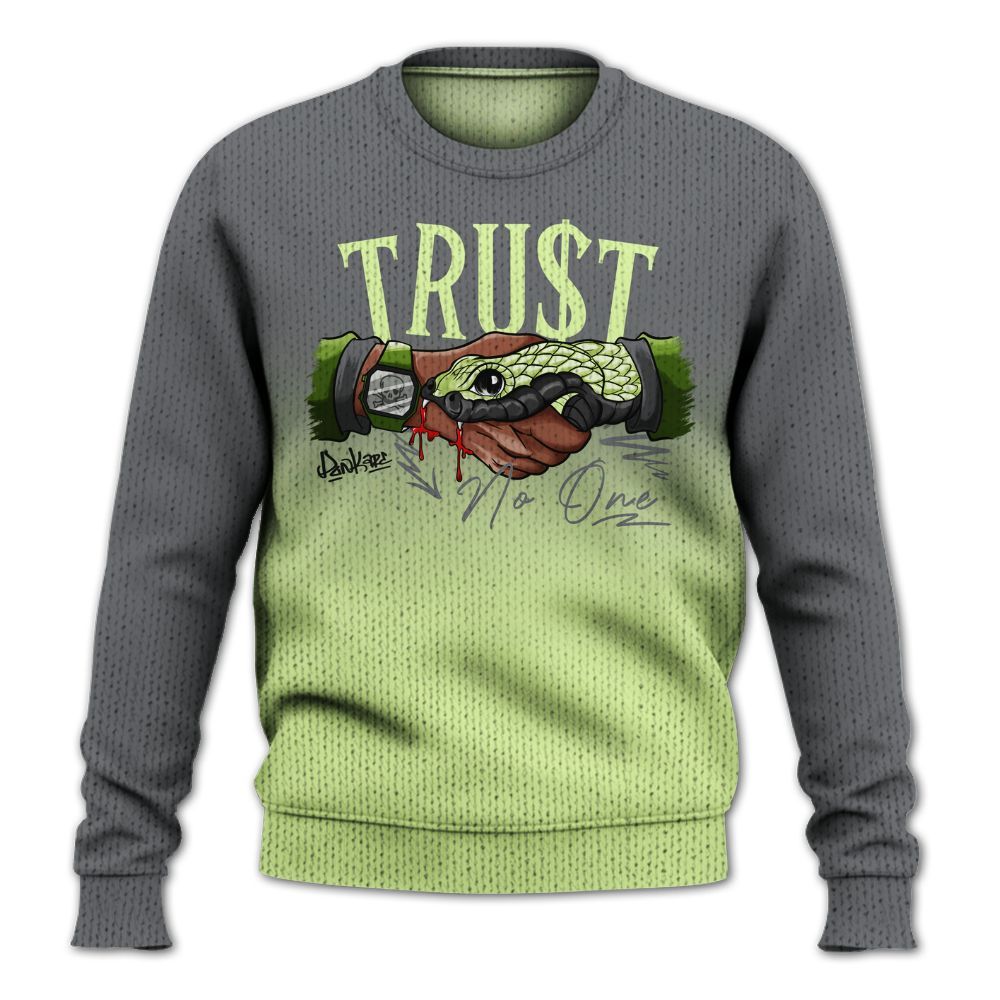 Knitted Sweater To Match Smoke Grey Volt TR 1s - Snake Trust No One Drip