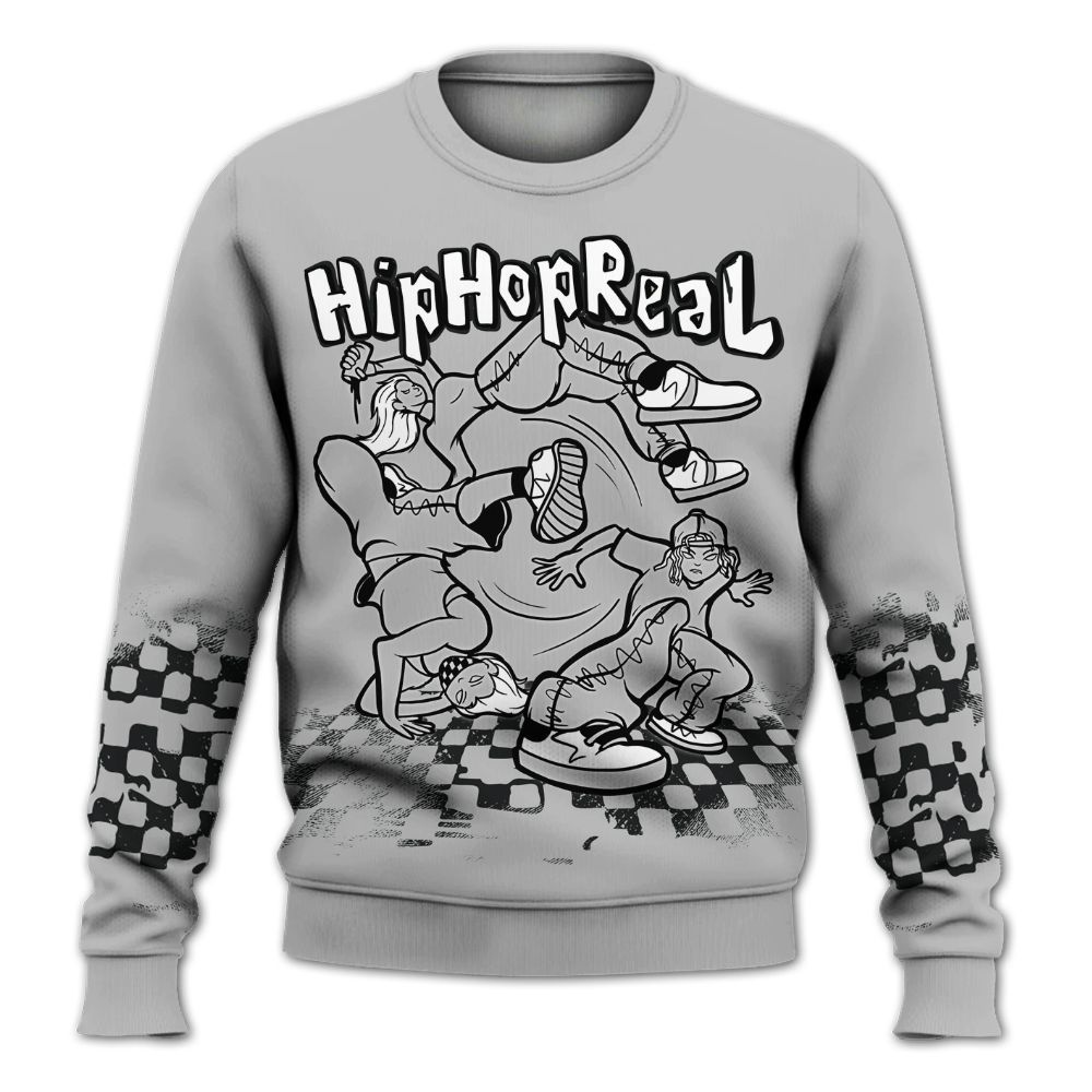 Sweatshirt To Match Low 85 Metallic Black 1s - Feel Life Street Style All Over Print