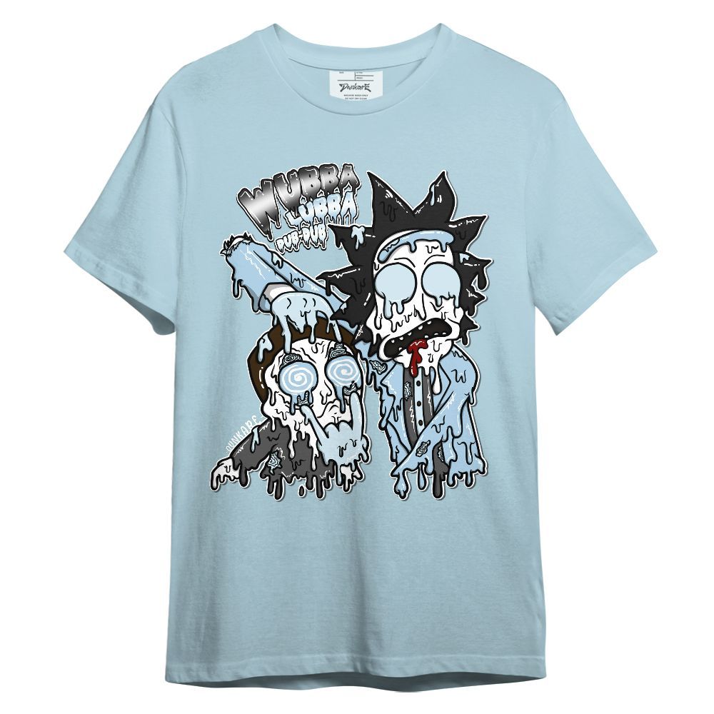 Shirt To Match Foamposite One Psychic Blue - Wubba Rick Drip Graphic