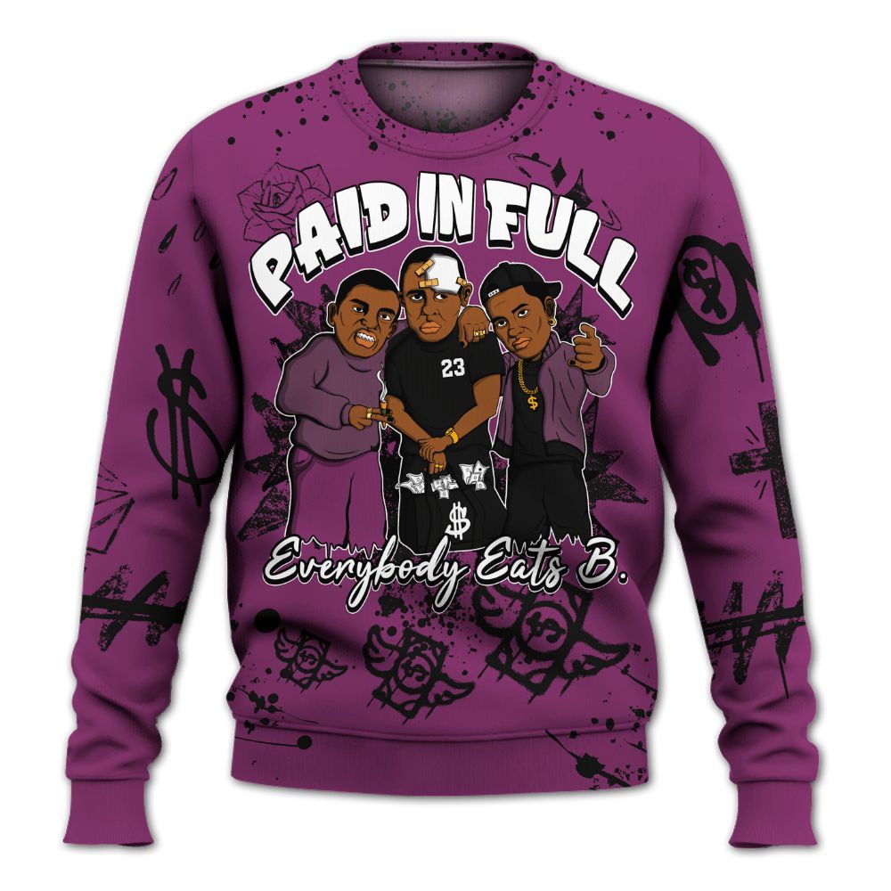 Sweatshirt To Match Air Max Sunder Gore Tex Bold Berry - Everybody Paid In Full Crayon All Over Print