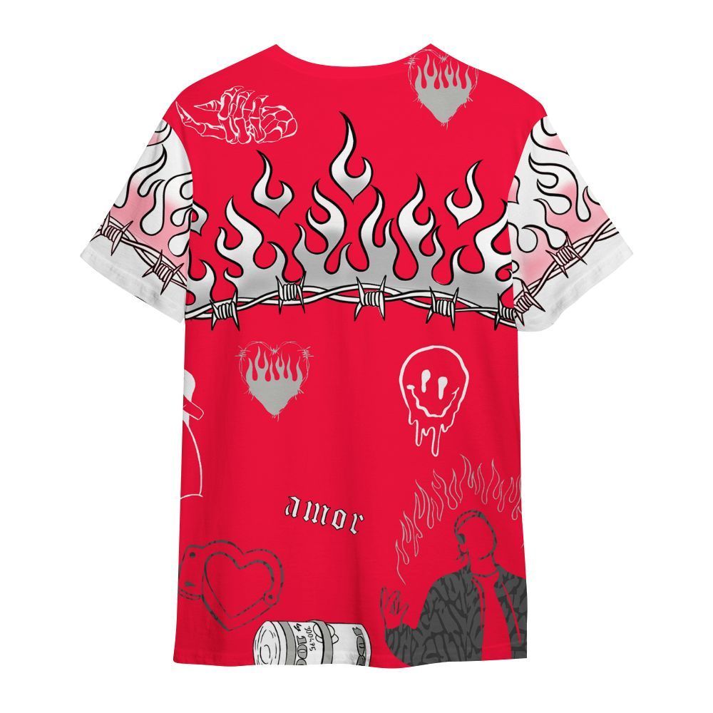 Shirt To Match Retro Fire Red 3s - Snake Trust No One All Over Print