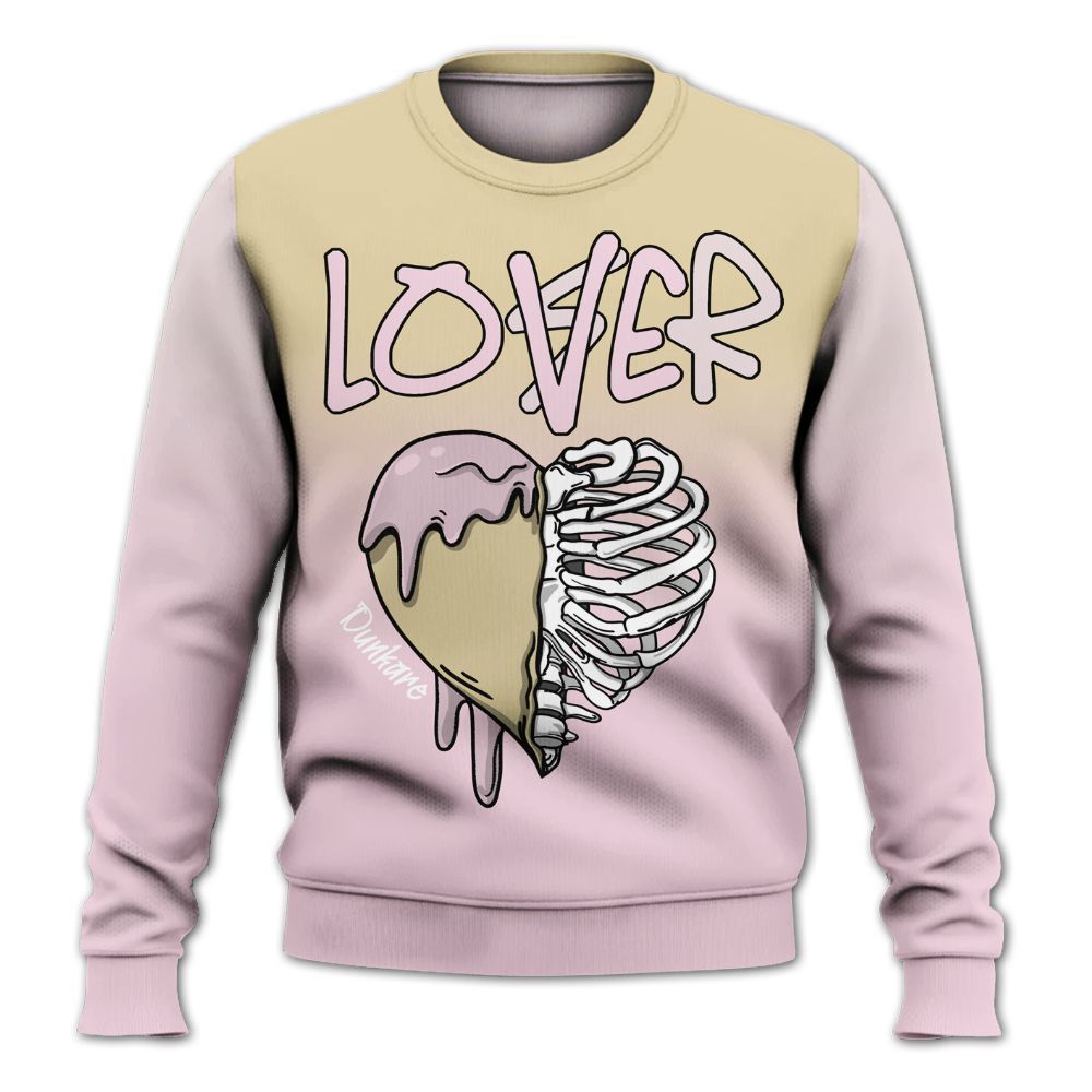 Sweatshirt To Match Denim Iced Carmine 4s - Loser Lover Dripping All Over Print