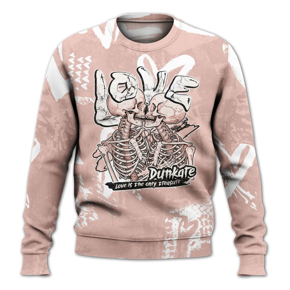 Sweatshirt To Match Low Legend Pink 11s - Skull Love All Over Print