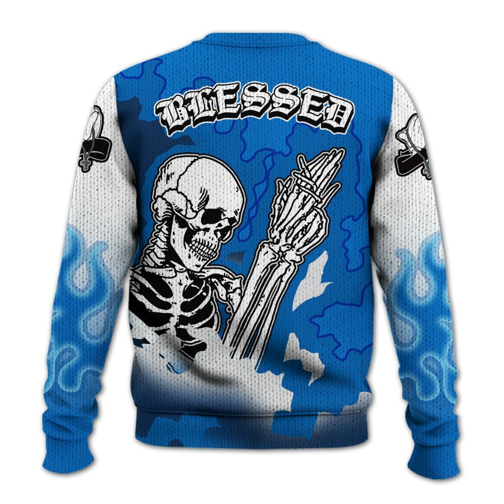 Knitted Sweater To Match Blueberry 12s - Prayed For Enemies Graphic Blessing