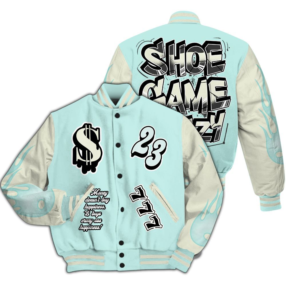 Varsity Jacket To Match Pure Platinum 4s - Shoe Game Crazy Graphic All Over Print