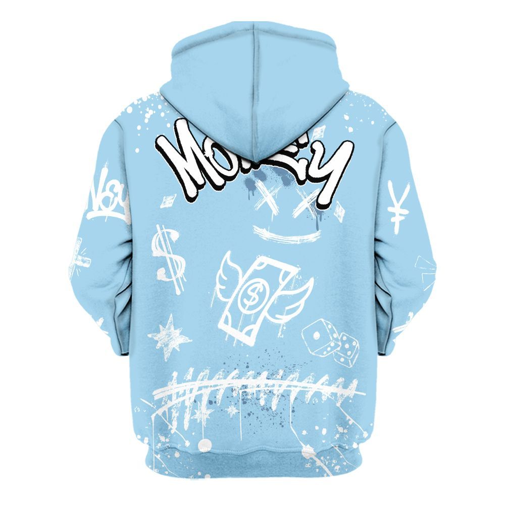 Hoodie To Match Legend Blue 11s - Everybody Paid In Full Crayon All Over Print