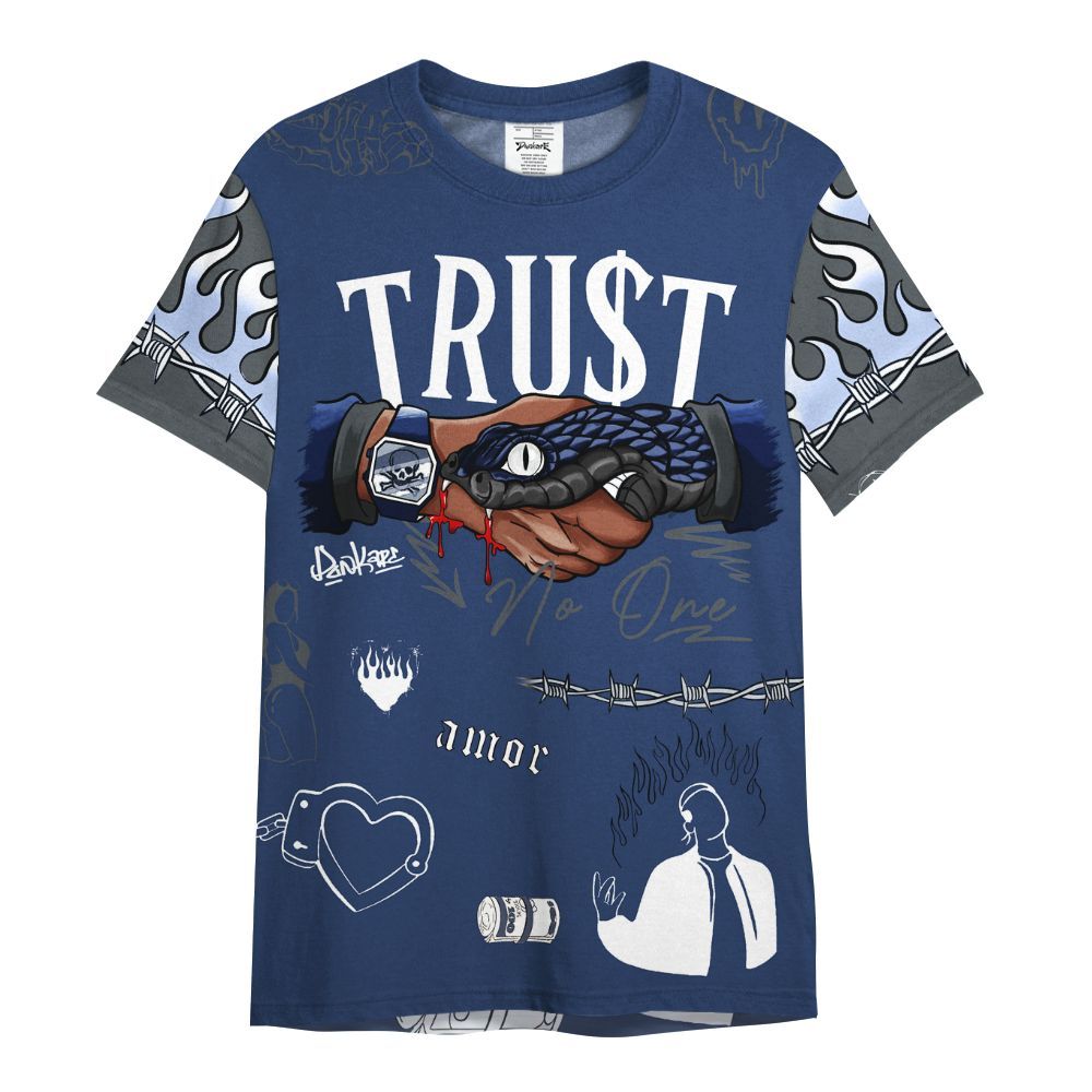 Shirt To Match Retro Flint 13s - Snake Trust No One All Over Print