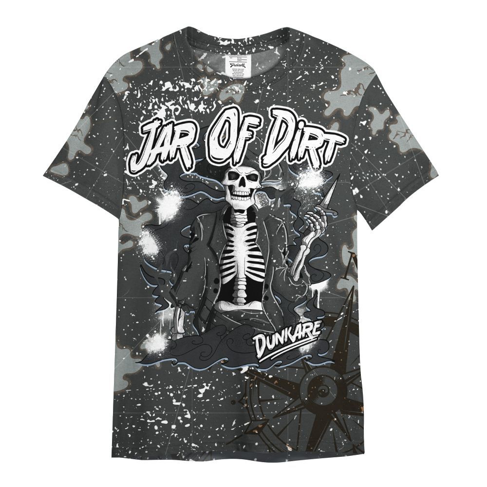 Shirt To Match Reverse Black White 6s - Skeleton Jar Of Dirt Retro All Over Print