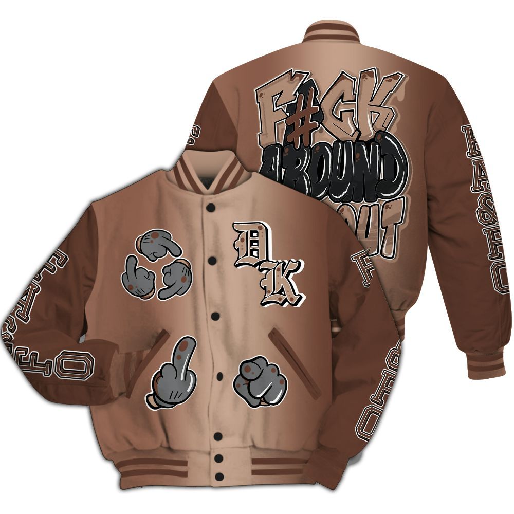 Varsity Jacket To Match KD 4 Christmas - F Around Find Out Graphic All Over Print