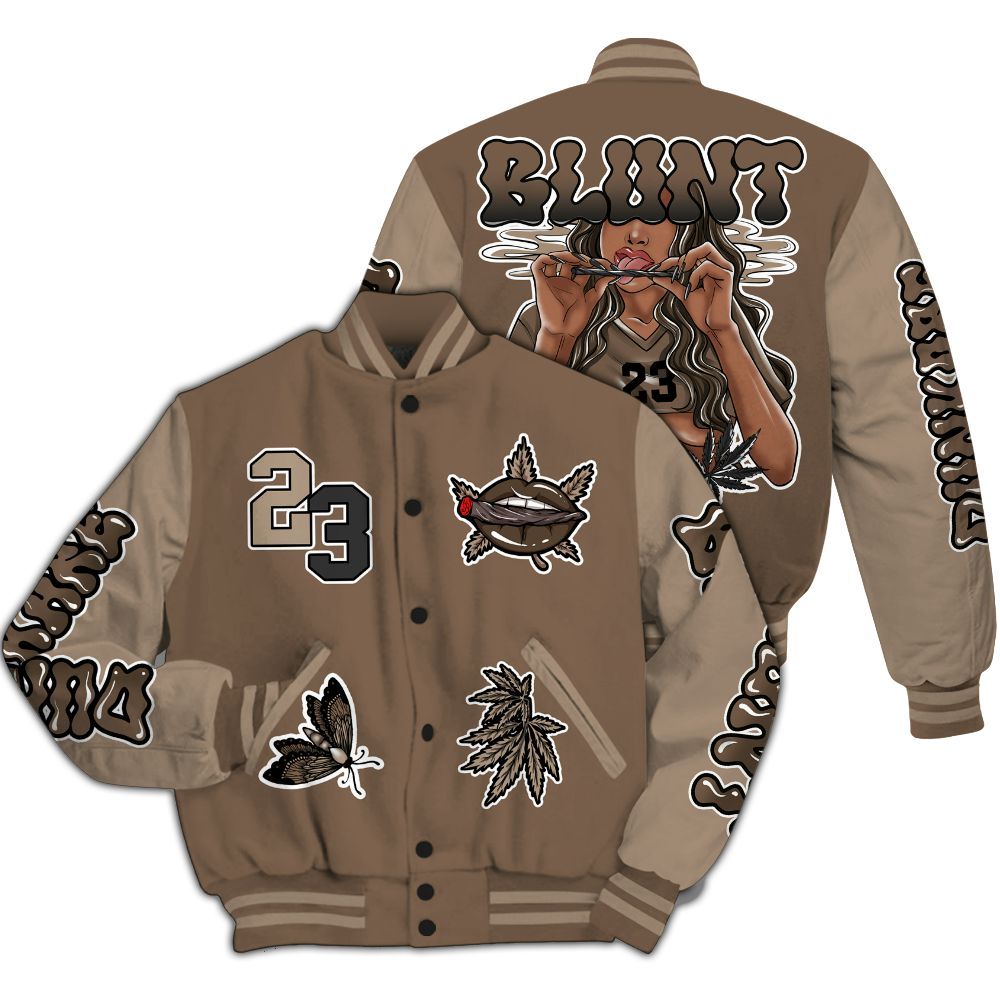 Varsity Jacket To Match Dark Mocha Jack - Bluntz Unique All Over Print