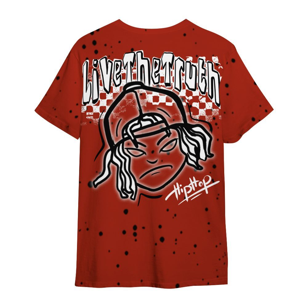 Shirt To Match Red Cement 4s - Feel Life Street Style All Over Print