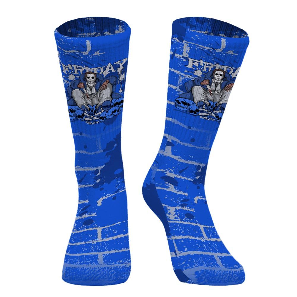 Sock To Match Air Foamposite One Royal - Friday Halloween Brick
