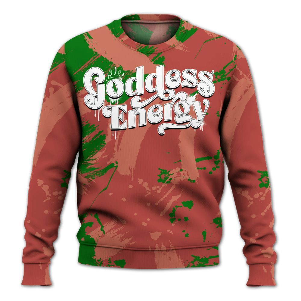 Sweatshirt To Match Dune Red 13s - Goddess Energy Retro All Over Print