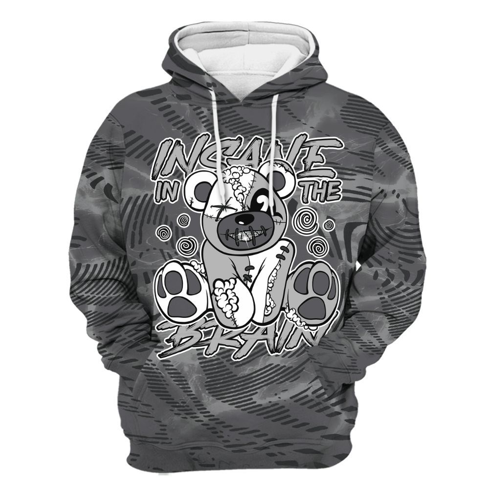 Hoodie To Match White Thunder 4s - Insanes Bear Fume All Over Print
