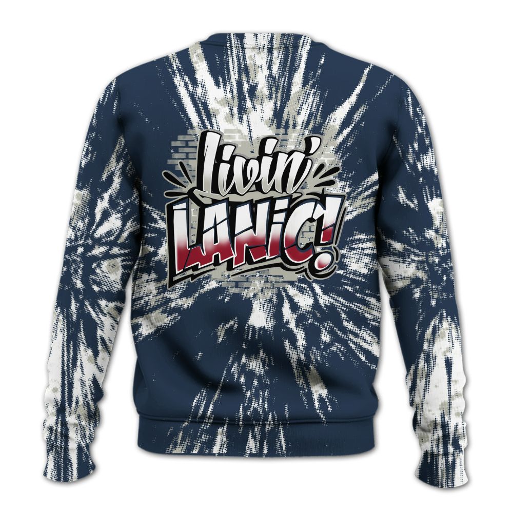 Sweatshirt To Match Navy Blue 2024 6s - Living Large Graphic Luxury All Over Print