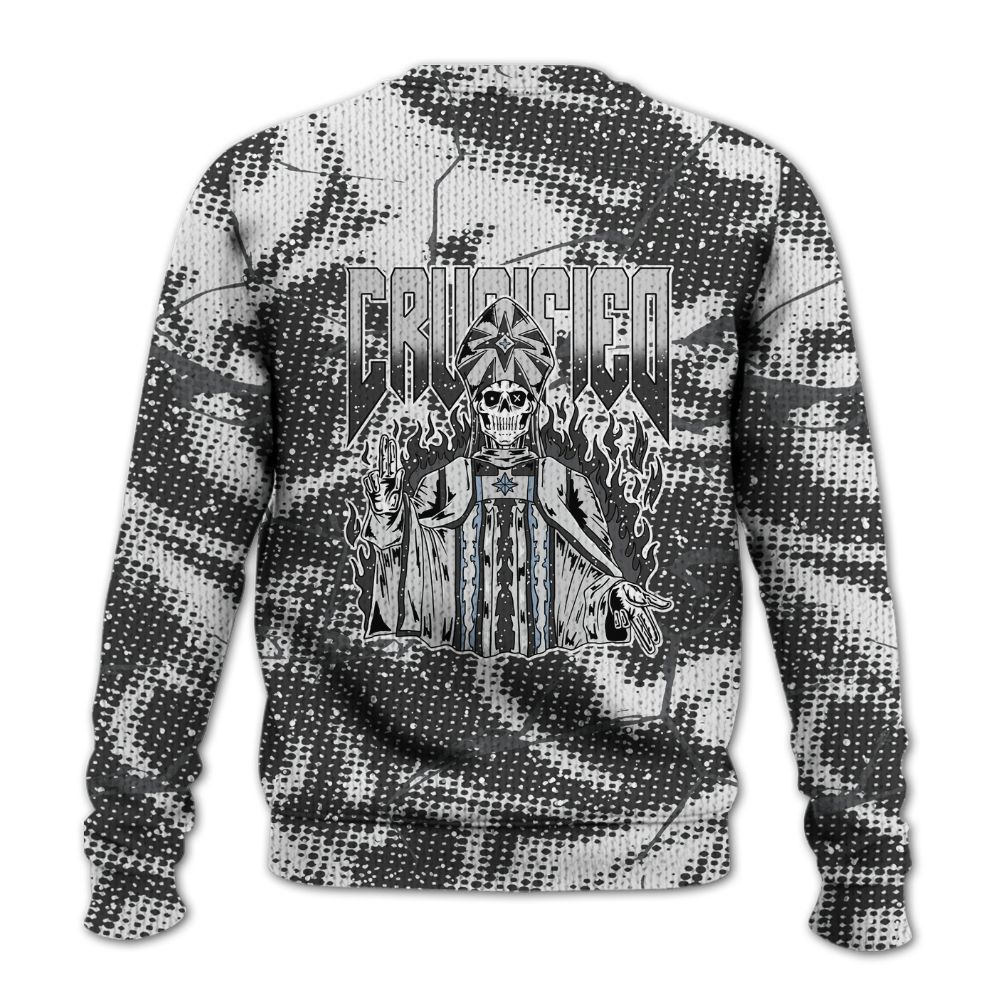Knitted Sweater To Match Reverse Oreo 6s - Crucified Skeleton Crack