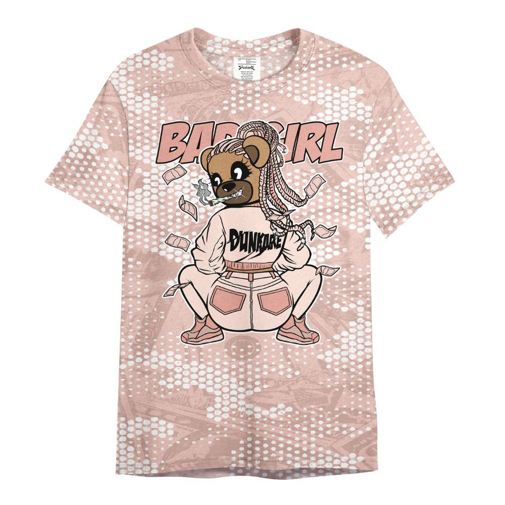 Shirt To Match Low Legend Pink 11s - Rebellious Girl Bear Banknotes Art All Over Print