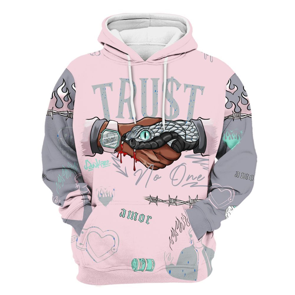 Hoodie To Match Retro Easter 5s - Snake Trust No One All Over Print