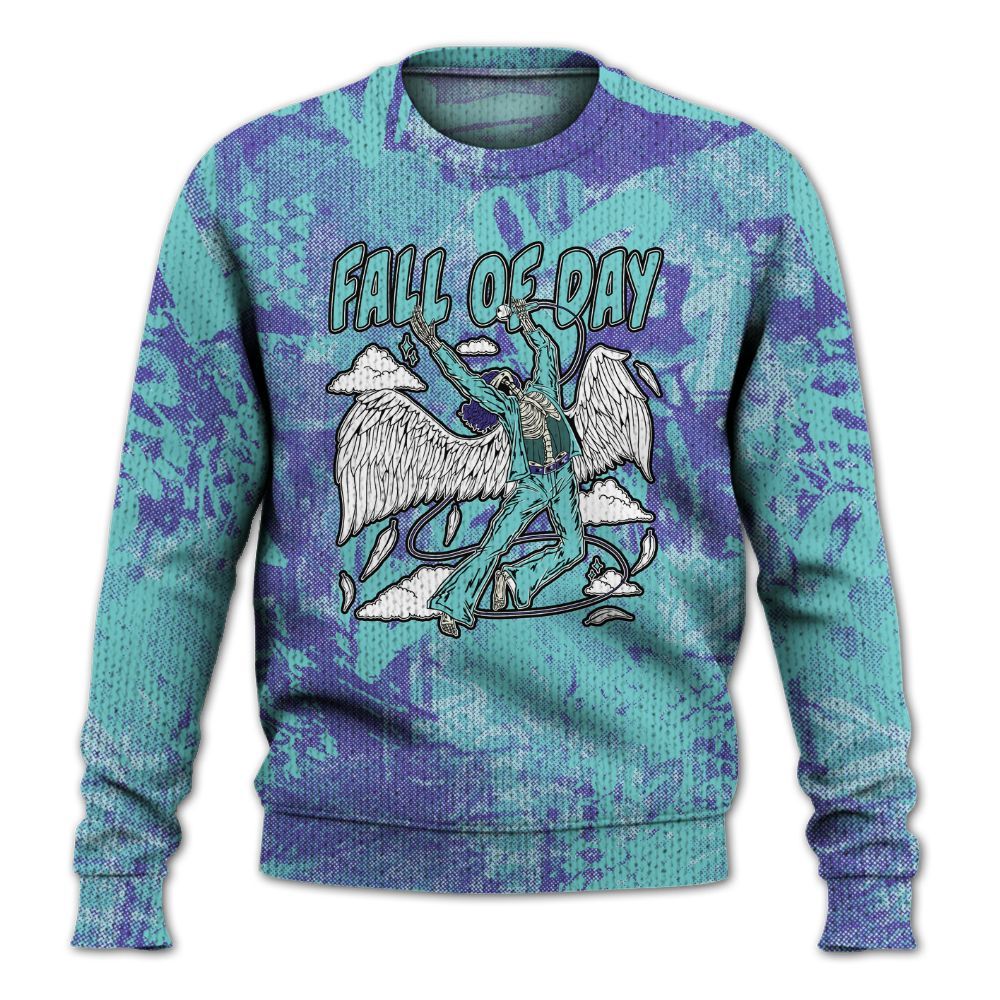 Knitted Sweater To Match Low Hornets 1s - Fall Of Days Skeleton Heart