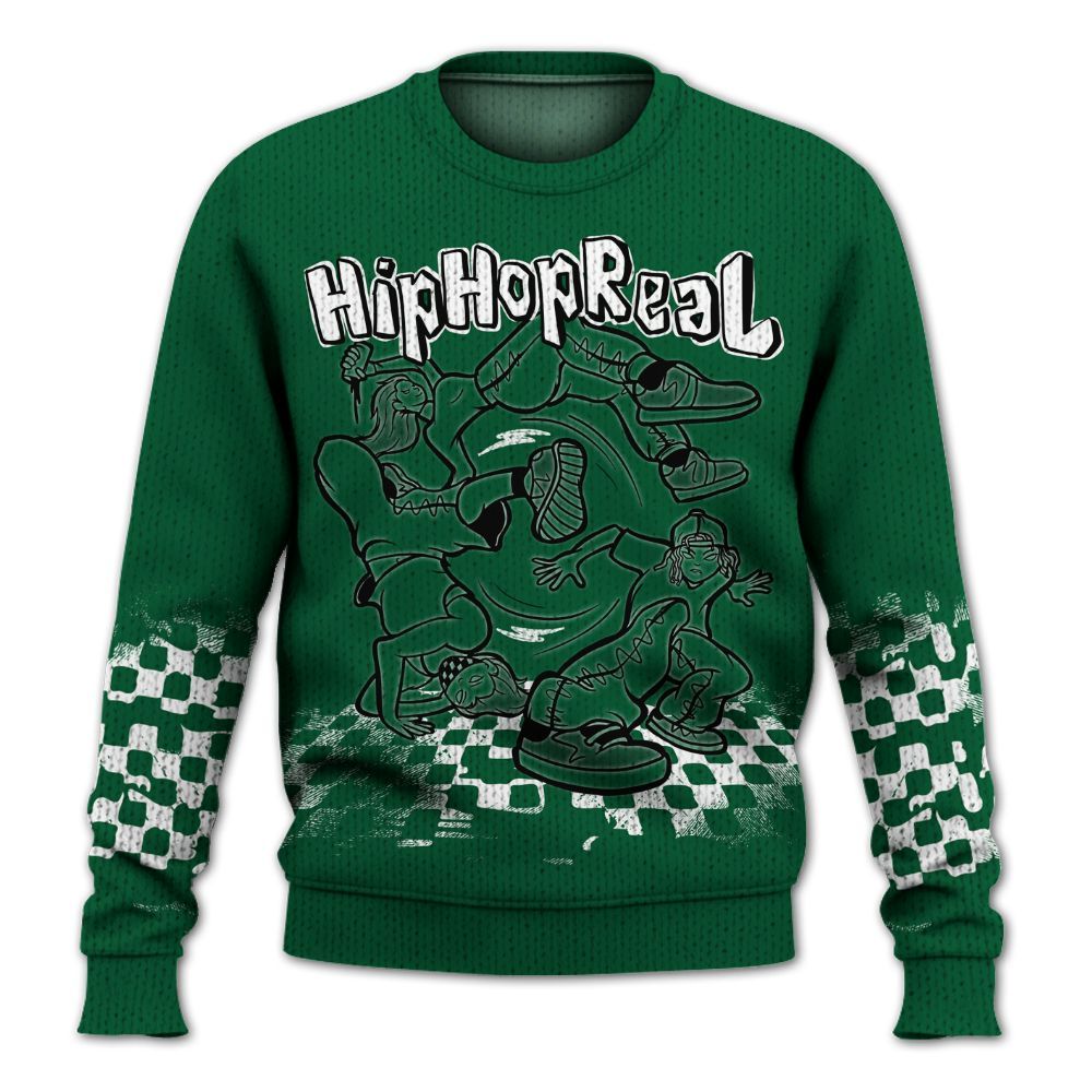 Knitted Sweater To Match High Gorge Green 1s - Feel Life Street Style