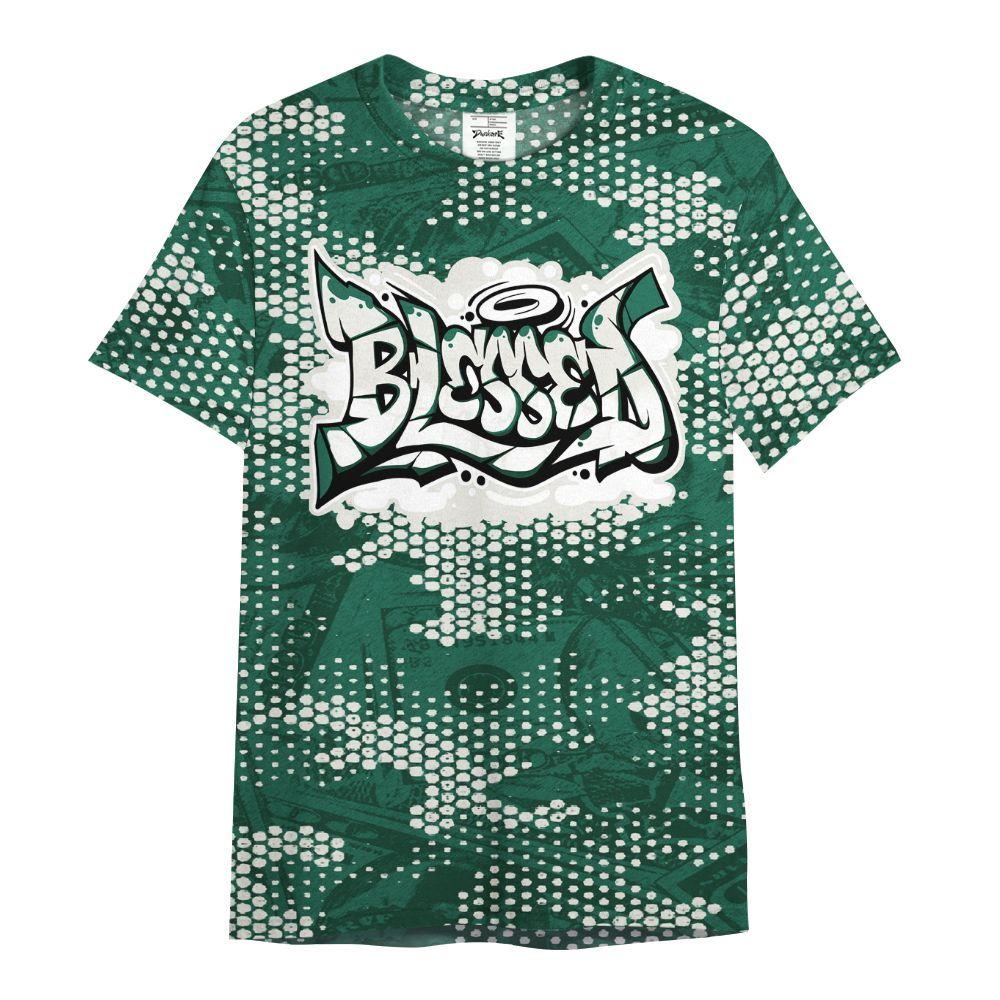 Shirt To Match Oxidized Green 4s - Blessing Graphic Banknotes All Over Print