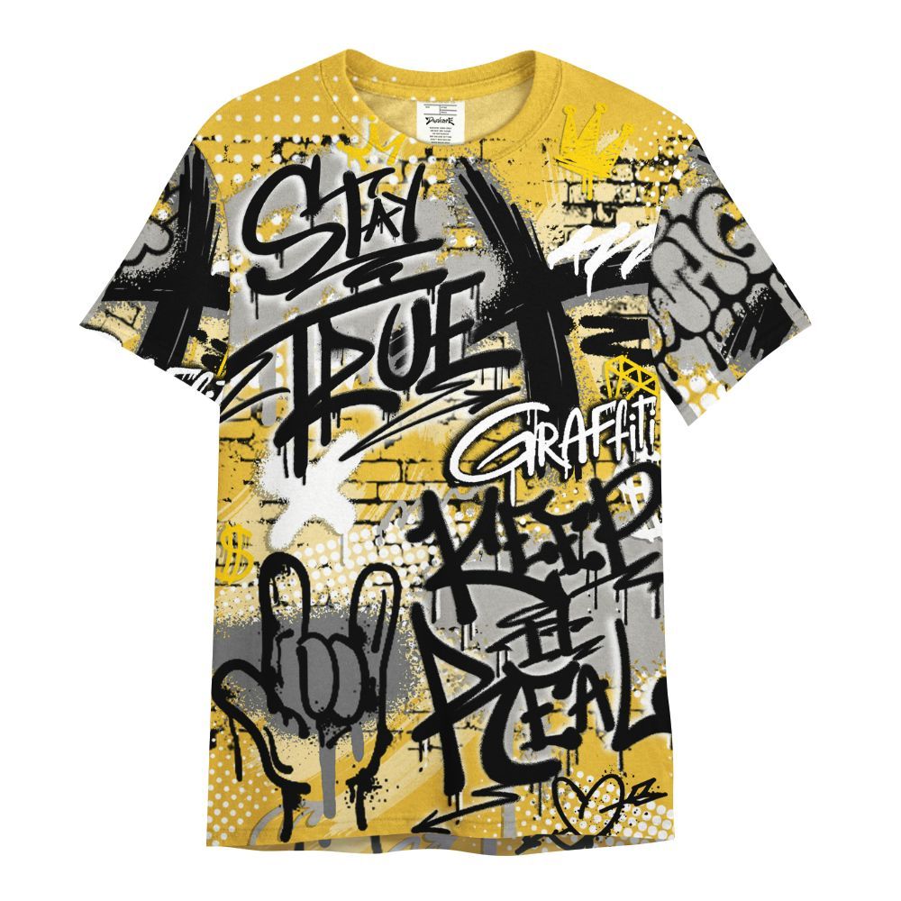 Shirt To Match Low Yellow Python 11s - True It Real Graffiti Streetwear All Over Print