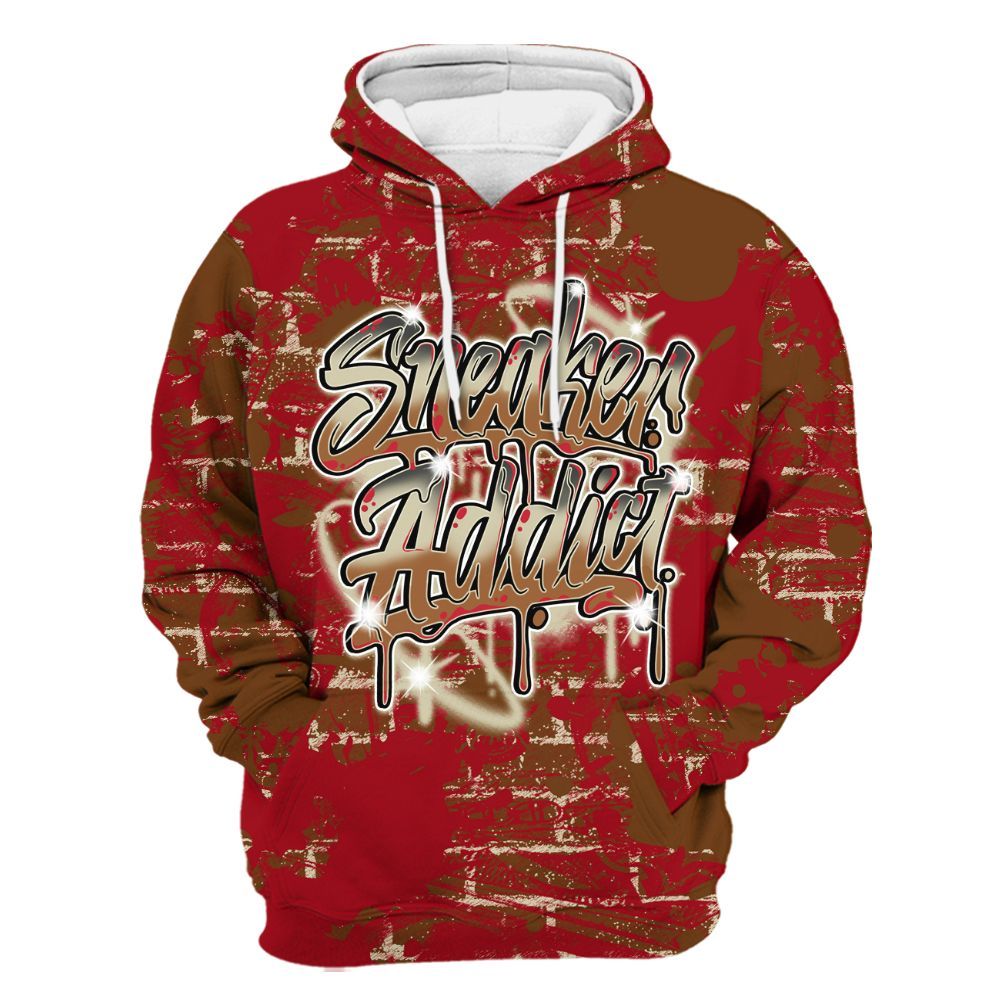 Hoodie To Match Archaeo Brown 5s - Addiction Sneakers Graphic Street Art All Over Print