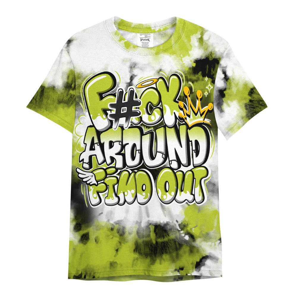 Shirt To Match Bright Cactus 13s - Tie Dye FK Around Find Out All Over Print