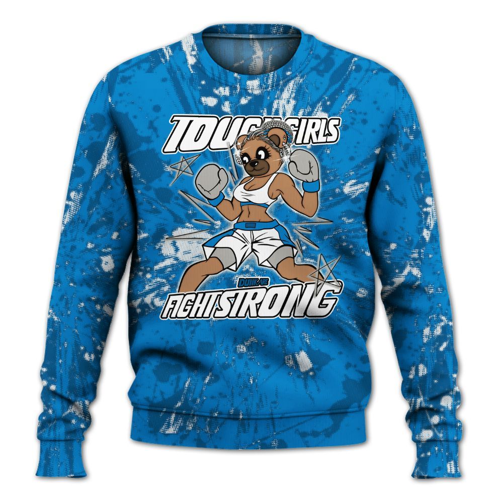 Sweatshirt To Match Military Blue 4s - Gritty Girls Bear Luxury All Over Print