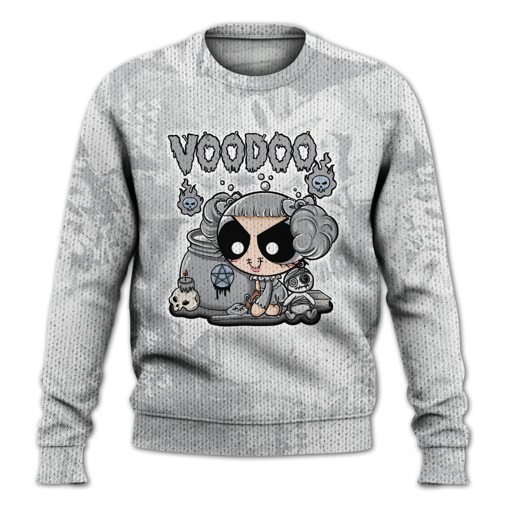 Knitted Sweater To Match Low OG Wolf Grey 1s - Voodooz Heart Grunge