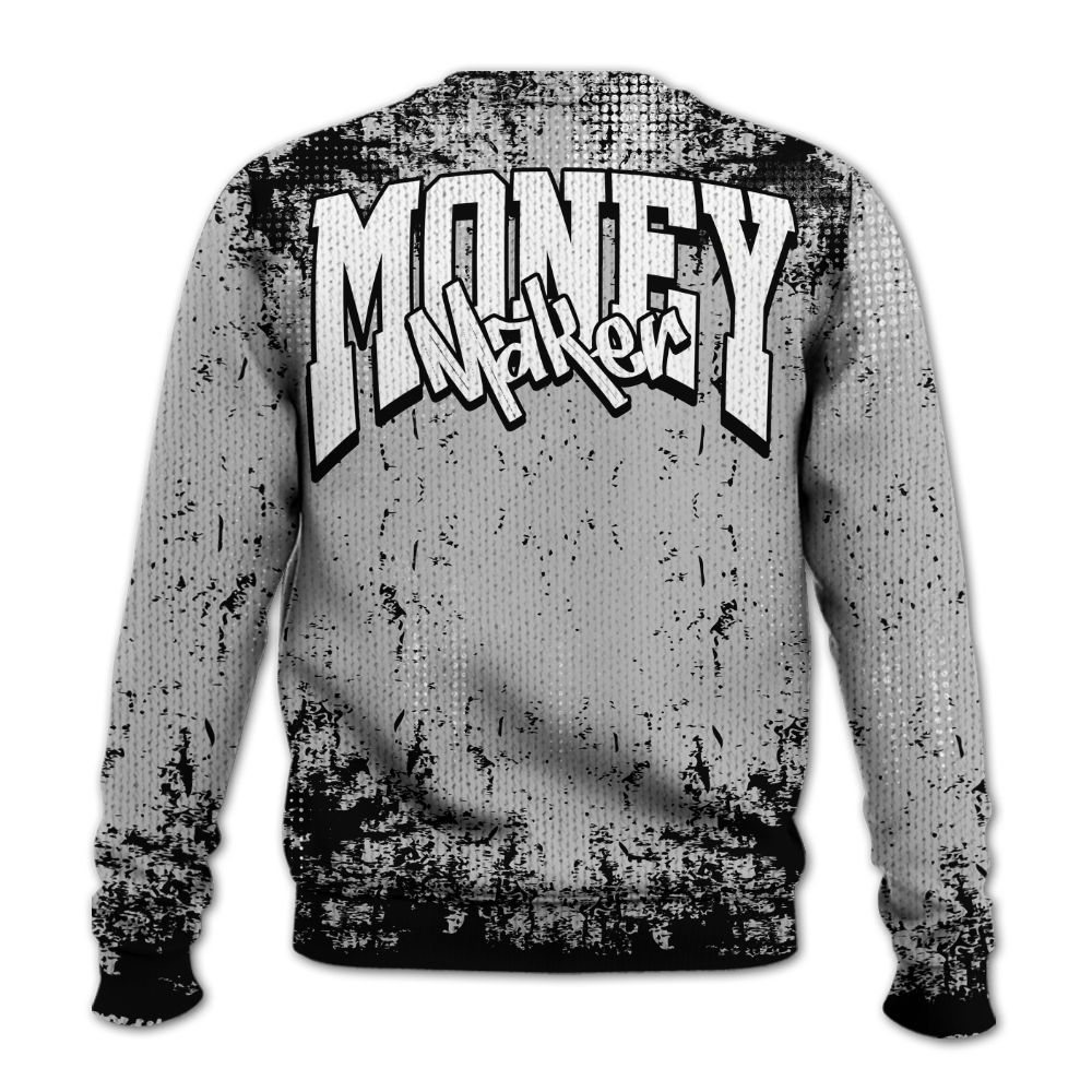 Knitted Sweater To Match Low 85 Metallic Black 1s - Move In Silence Money Street Retro
