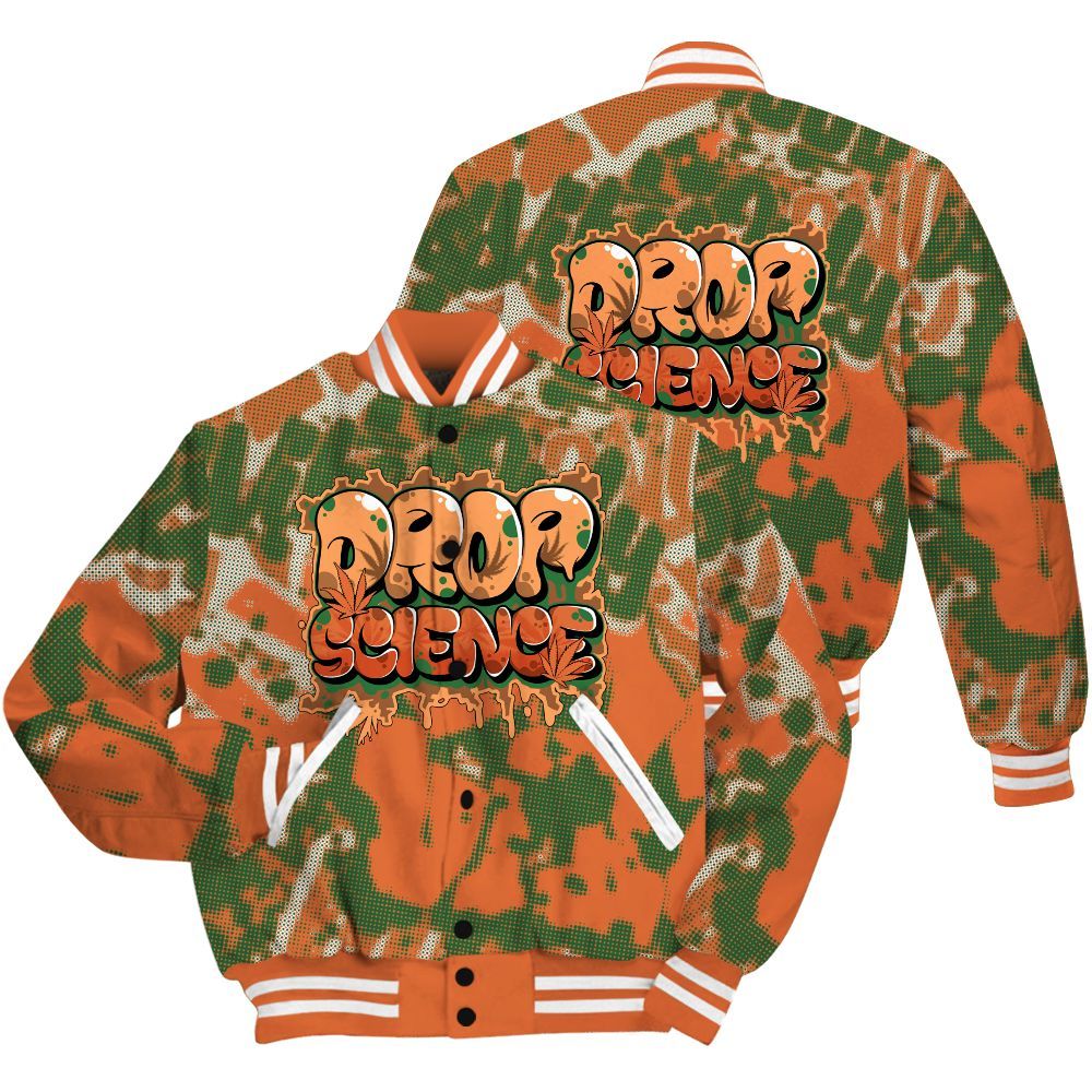 Varsity Jacket To Match Low Miami 5s Shirt - Drop Science Street All Over Print