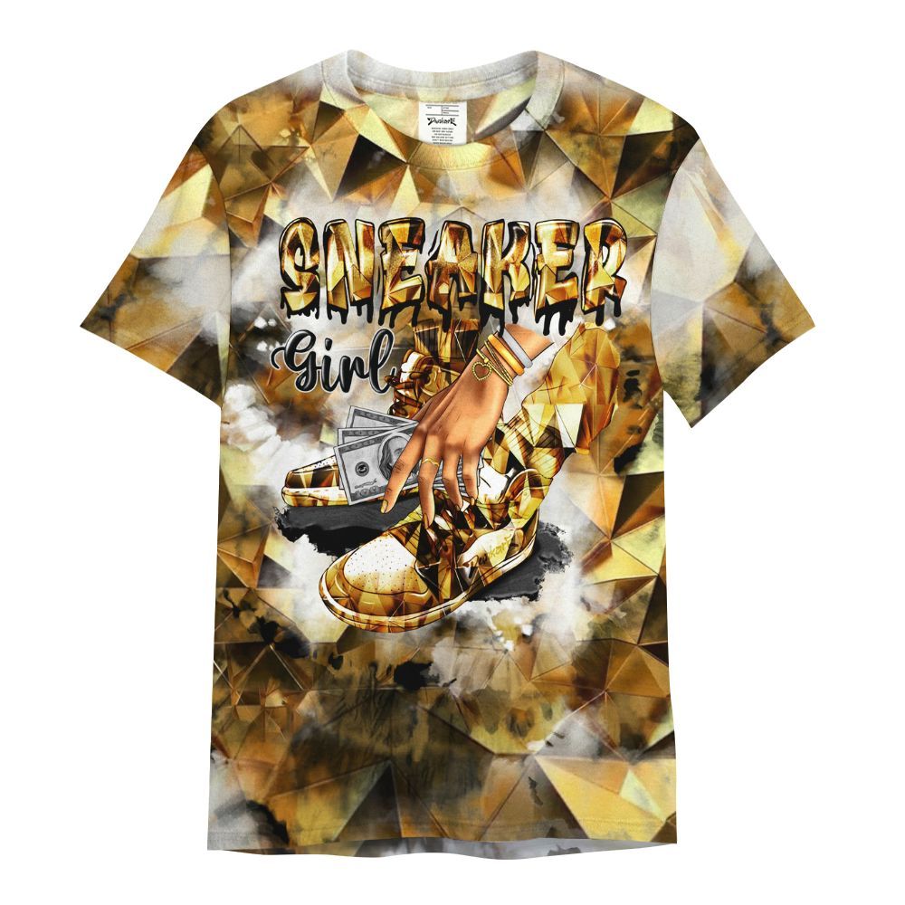 Shirt To Match NET Gold 4s - SNEAKER Girl Money Drip Tie Dye All Over Print