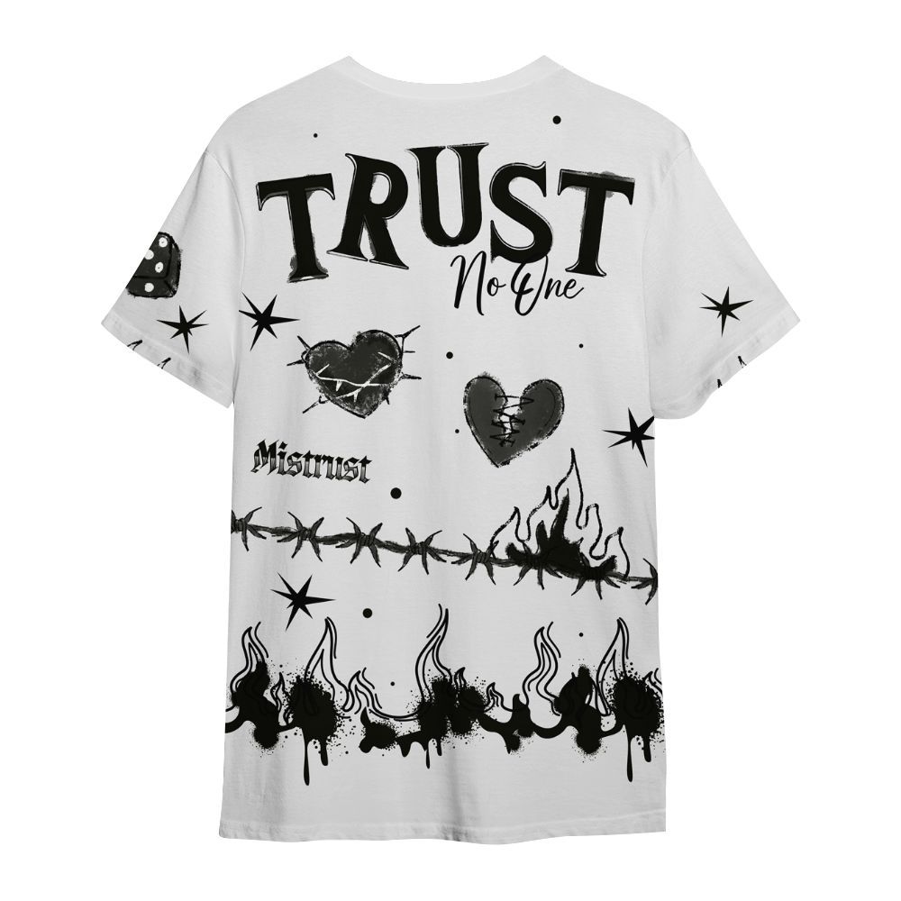 Shirt To Match Baroque Brown 12s - Trust No One Snake-Bite Doodle Crayon All Over Print