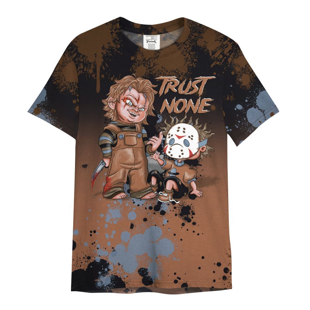 Shirt To Match Air Foamposite Metallic Copper - Trust No One Scary All Over Print