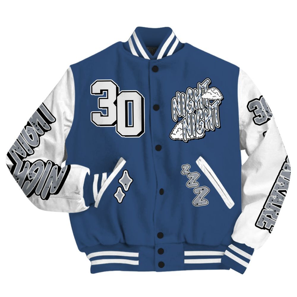 Varsity Jacket To Match Midnight Navy 4s - Seeya Skeleton All Over Print