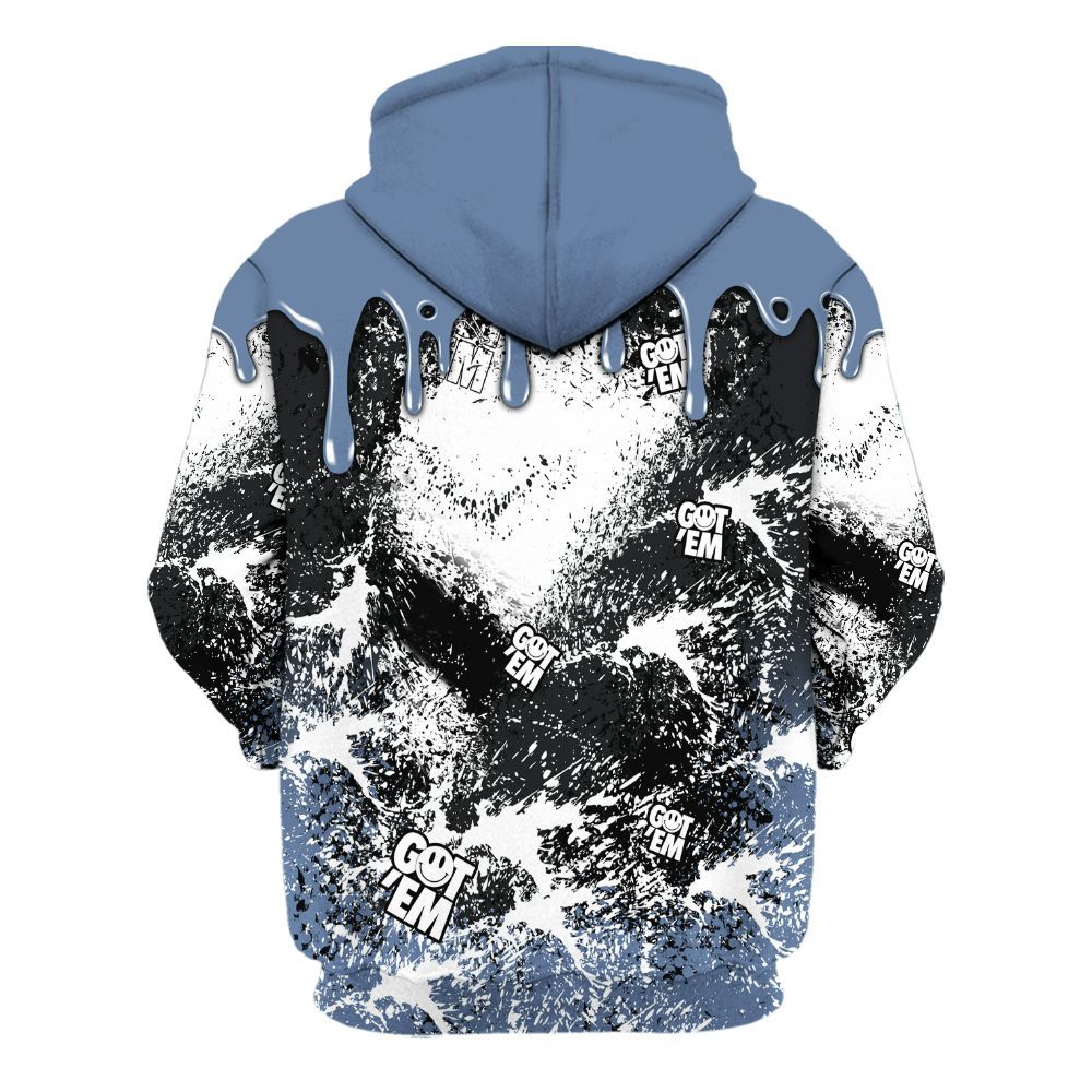 Hoodie To Match Mid Space Jam 1s - Dripping 23 Drip All Over Print