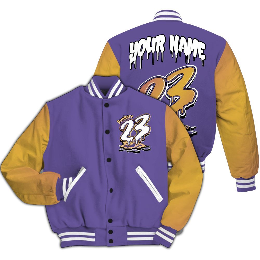 Varsity Jacket To Match Book Sunset 1s - Custom Name 23 Drip All Over Print