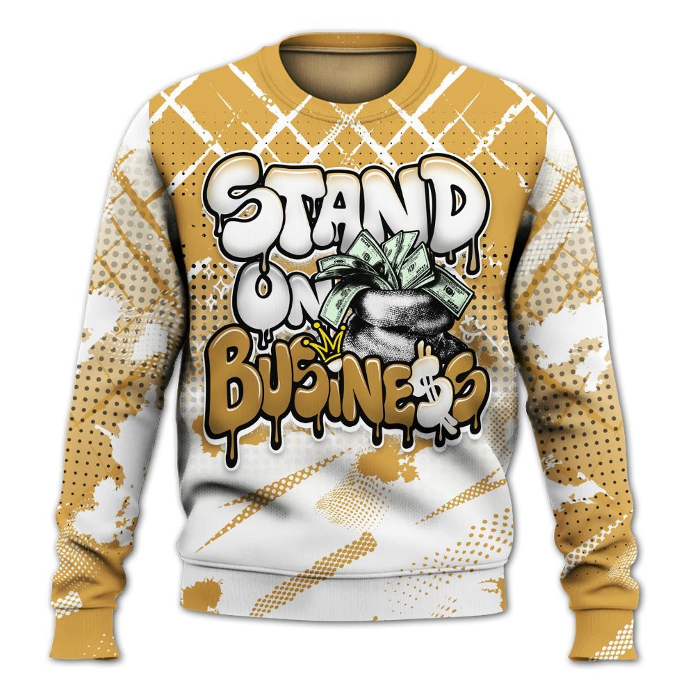 Sweatshirt To Match Low OG Rookie Of The Year 1s - Halftone Stand Business Dripping All Over Print