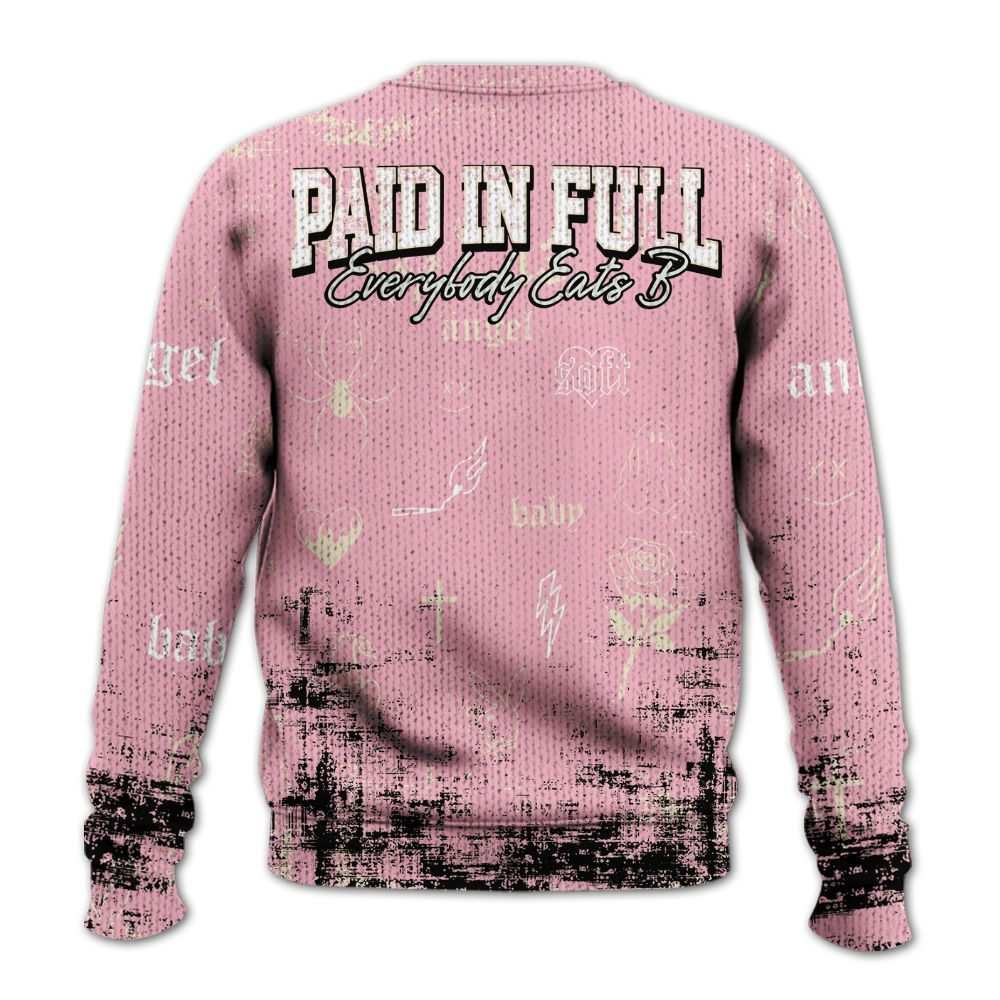 Sweater To Match Low OG Shy Pink 1s - Paid In Full Money Graphic