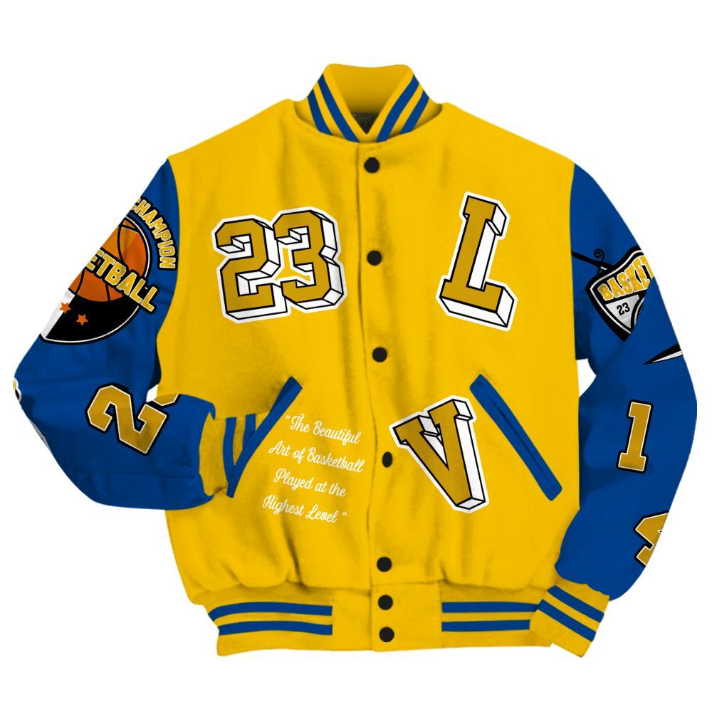 Varsity Jacket To Match High Laney 1s - The GOAT Got Em Streetwear All Over Print