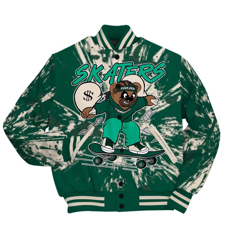 Varsity Jacket To Match Oxidized Green 4s - Skaters Bear Luxury Varsity Jacket Unisex