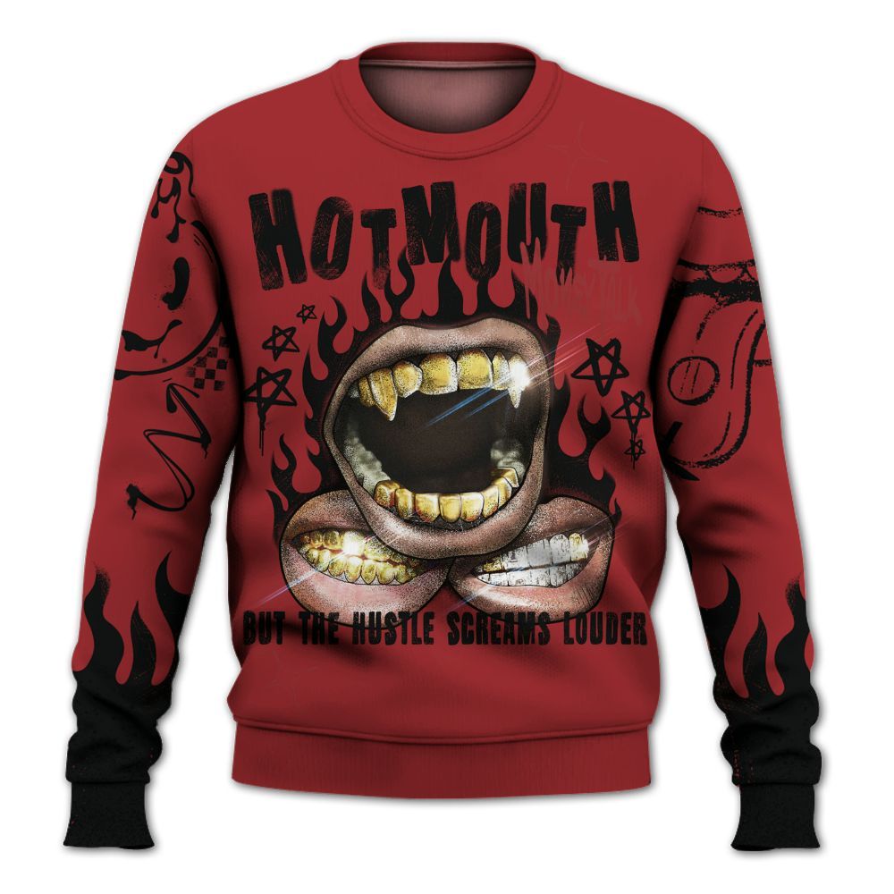 Sweatshirt To Match Alternate Flu Game 12s - Mouth Burning Street Style All Over Print