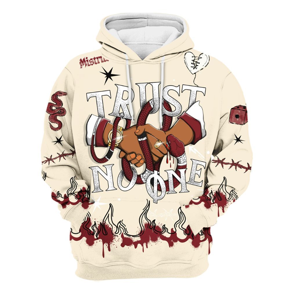 Hoodie To Match Valentine's Day 2026 4s - Trust No One Snake-Bite Doodle Crayon All Over Print